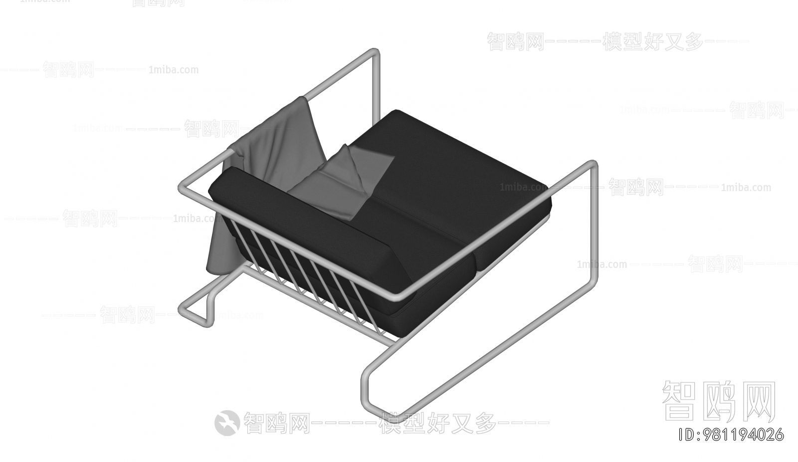 现代不锈钢沙发躺椅