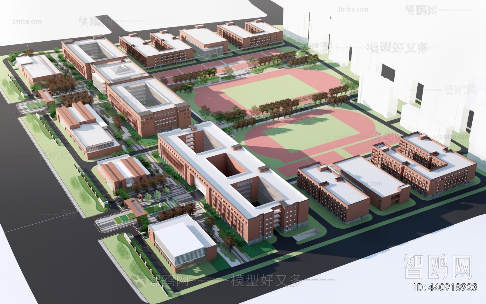 Modern Architectural Bird's-eye View Planning