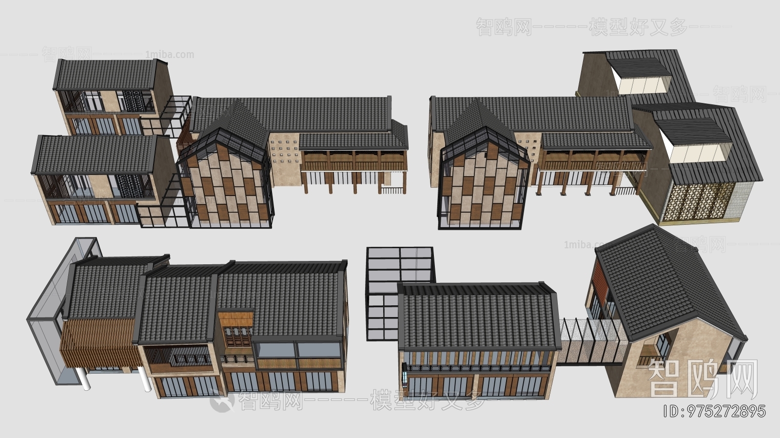 New Chinese Style Appearance Of Commercial Building