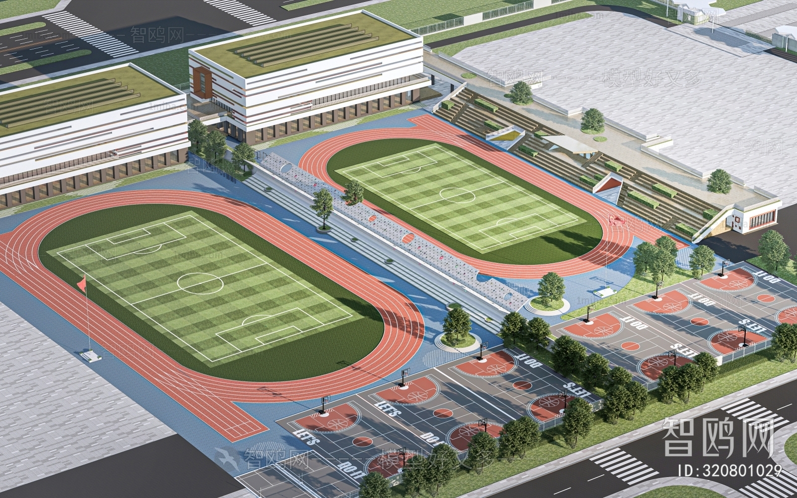 Modern Architectural Bird's-eye View Planning