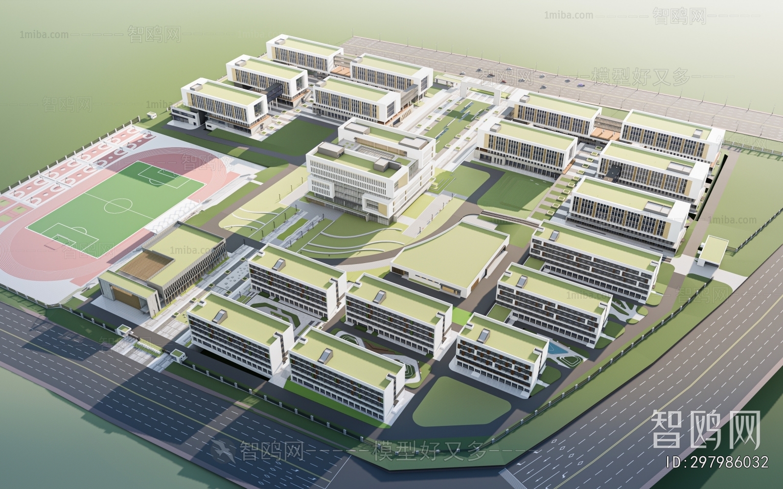 Modern Architectural Bird's-eye View Planning