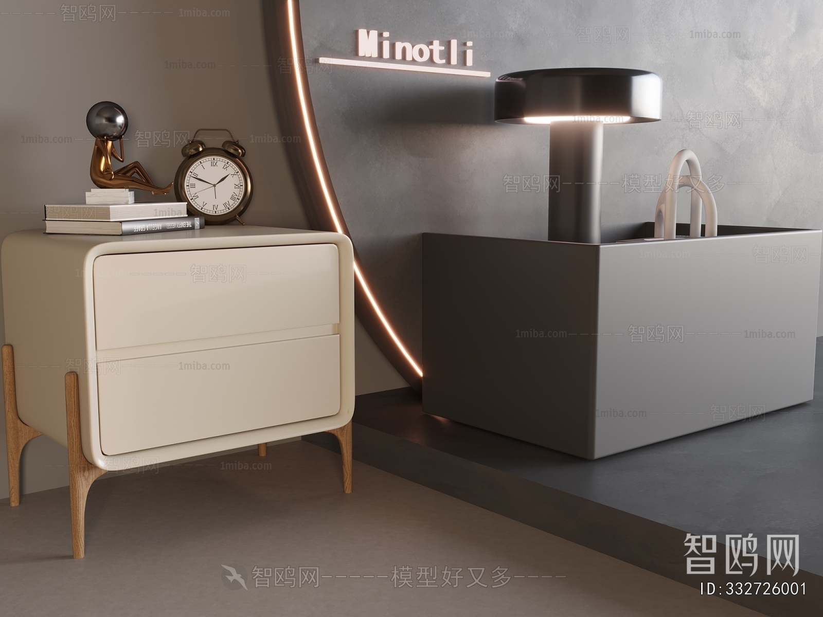 Nordic Style Bedside Cupboard