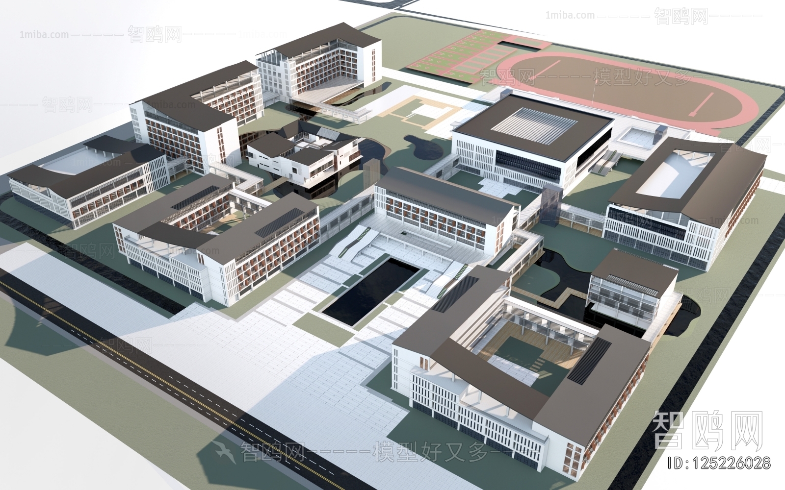 Modern Architectural Bird's-eye View Planning