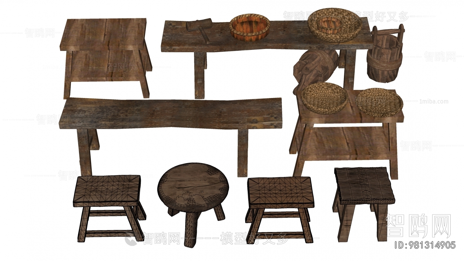 New Chinese Style Wooden Bench Or Stool