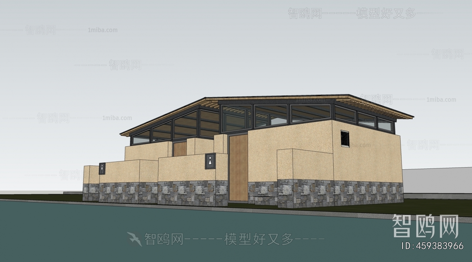 新中式公共厕所卫生间建筑