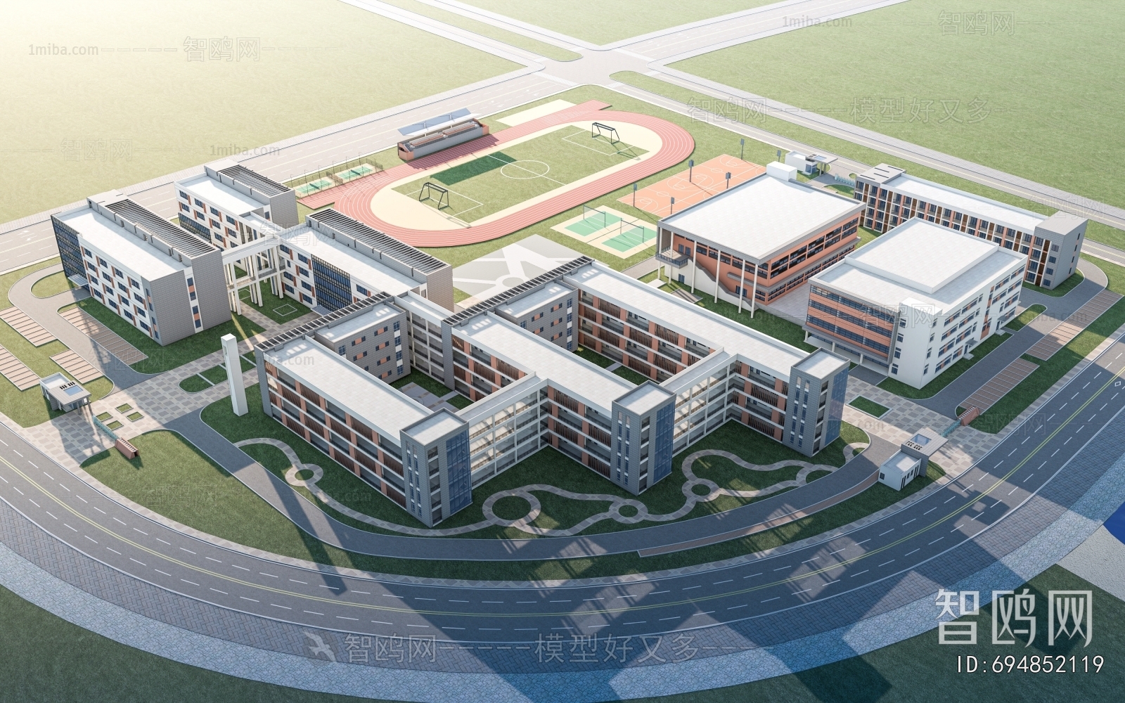 Modern Architectural Bird's-eye View Planning