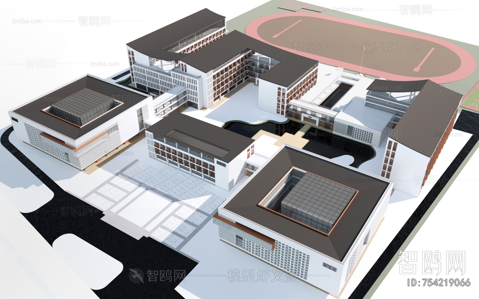 Modern Architectural Bird's-eye View Planning