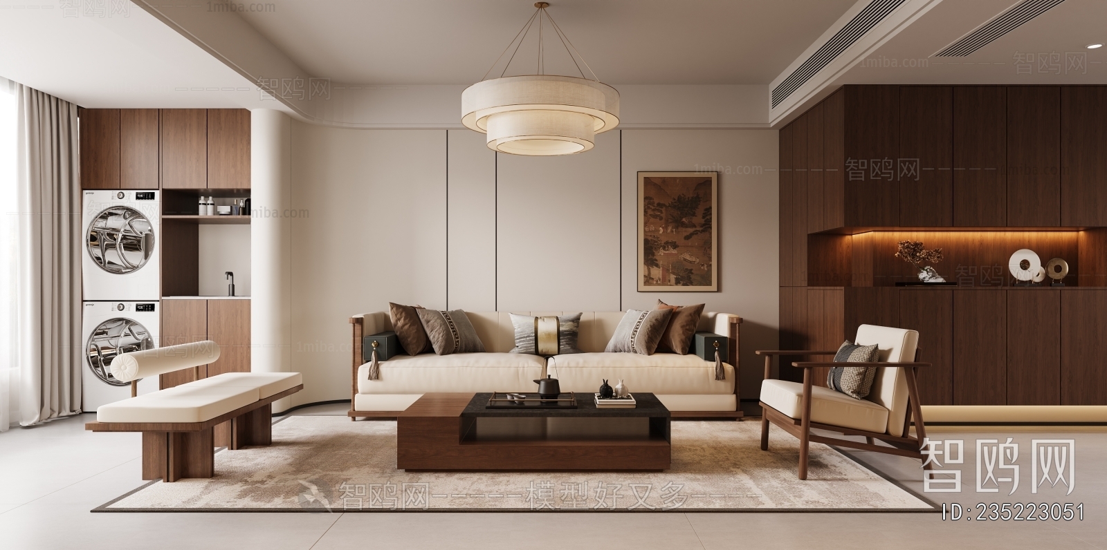 New Chinese Style A Living Room