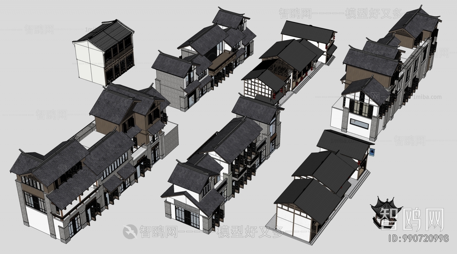 New Chinese Style Appearance Of Commercial Building