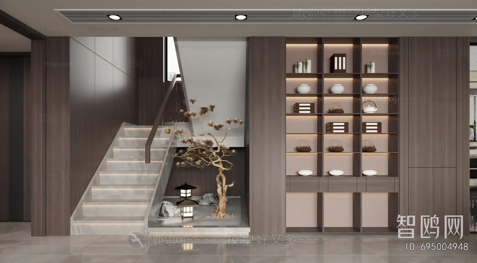 New Chinese Style A Living Room