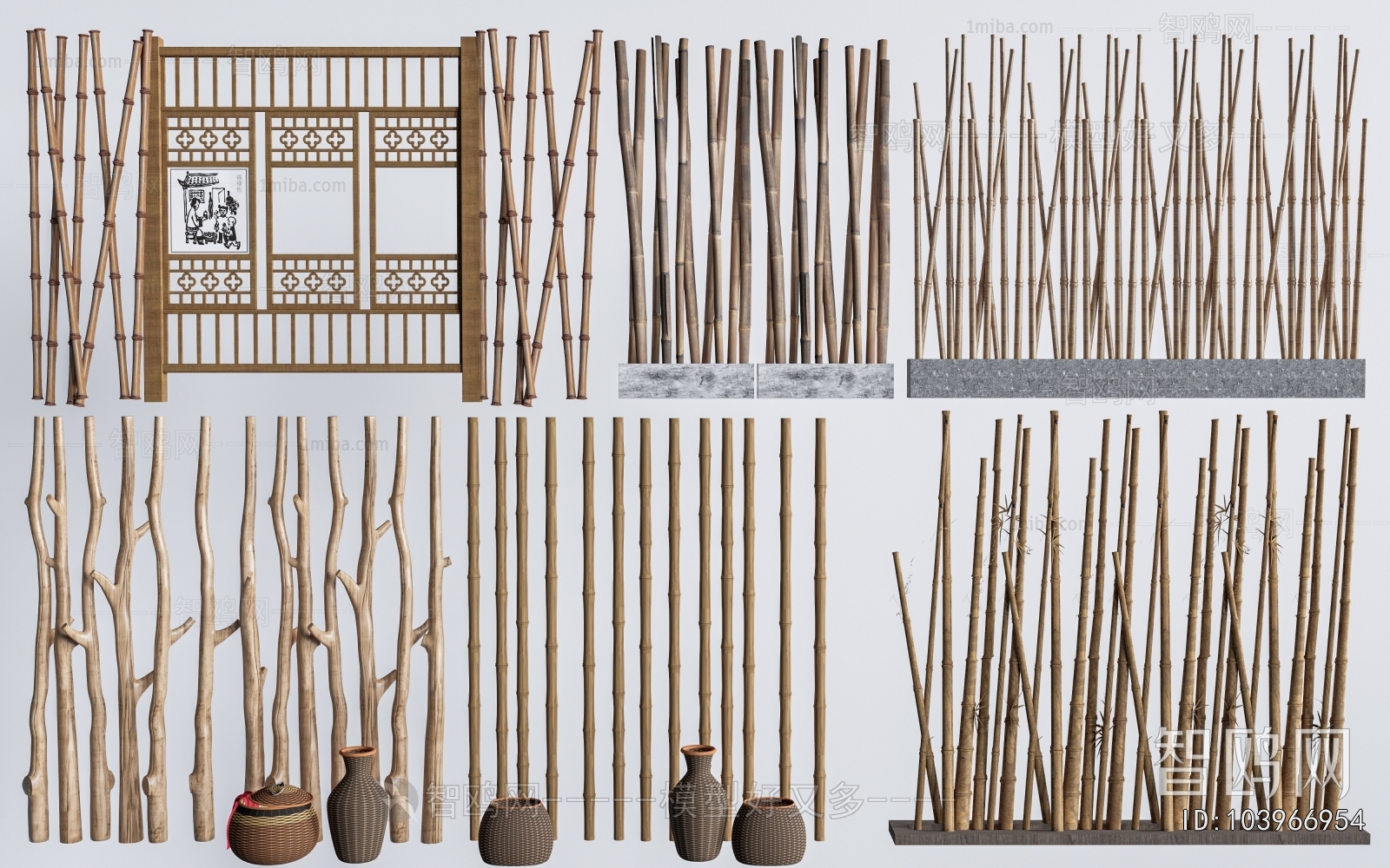 New Chinese Style Wooden Screen Partition