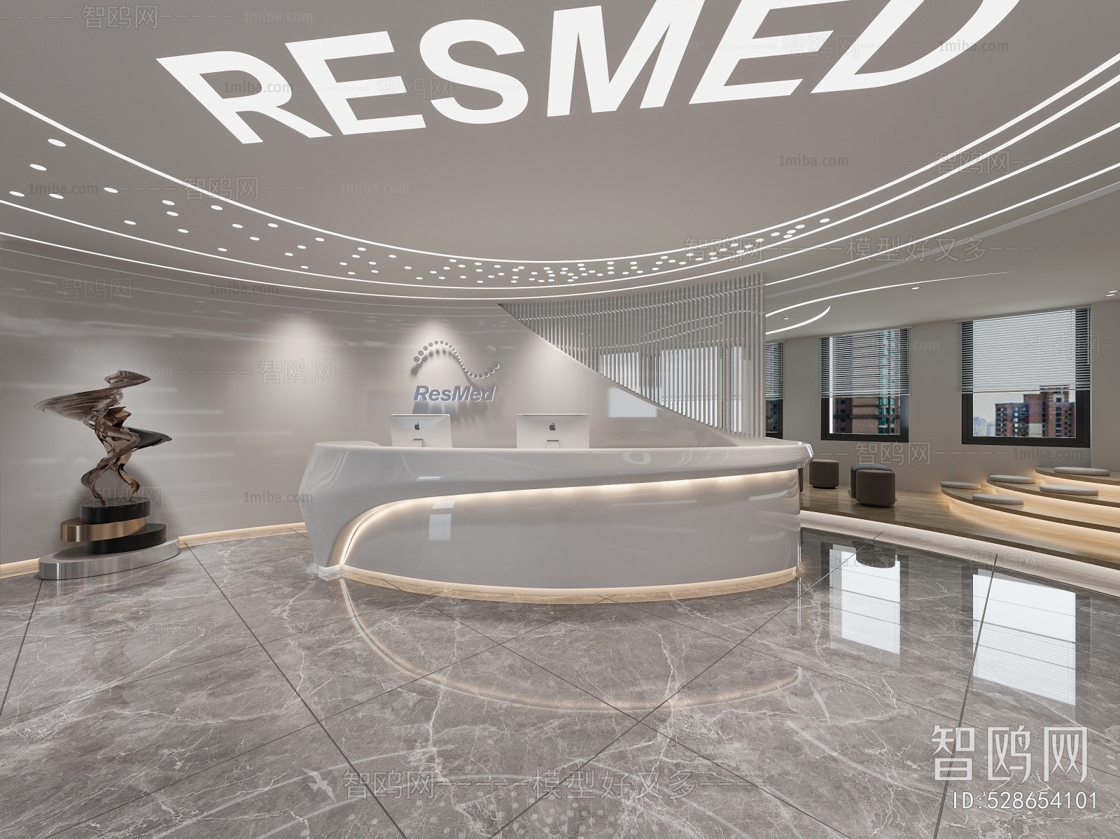 Modern Office Reception Desk