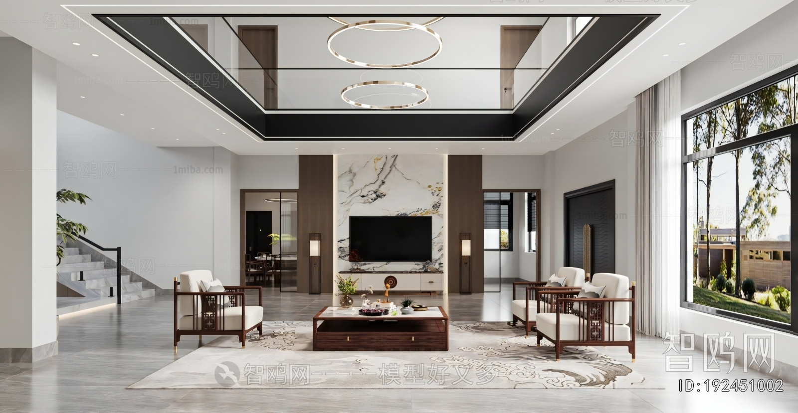 New Chinese Style A Living Room