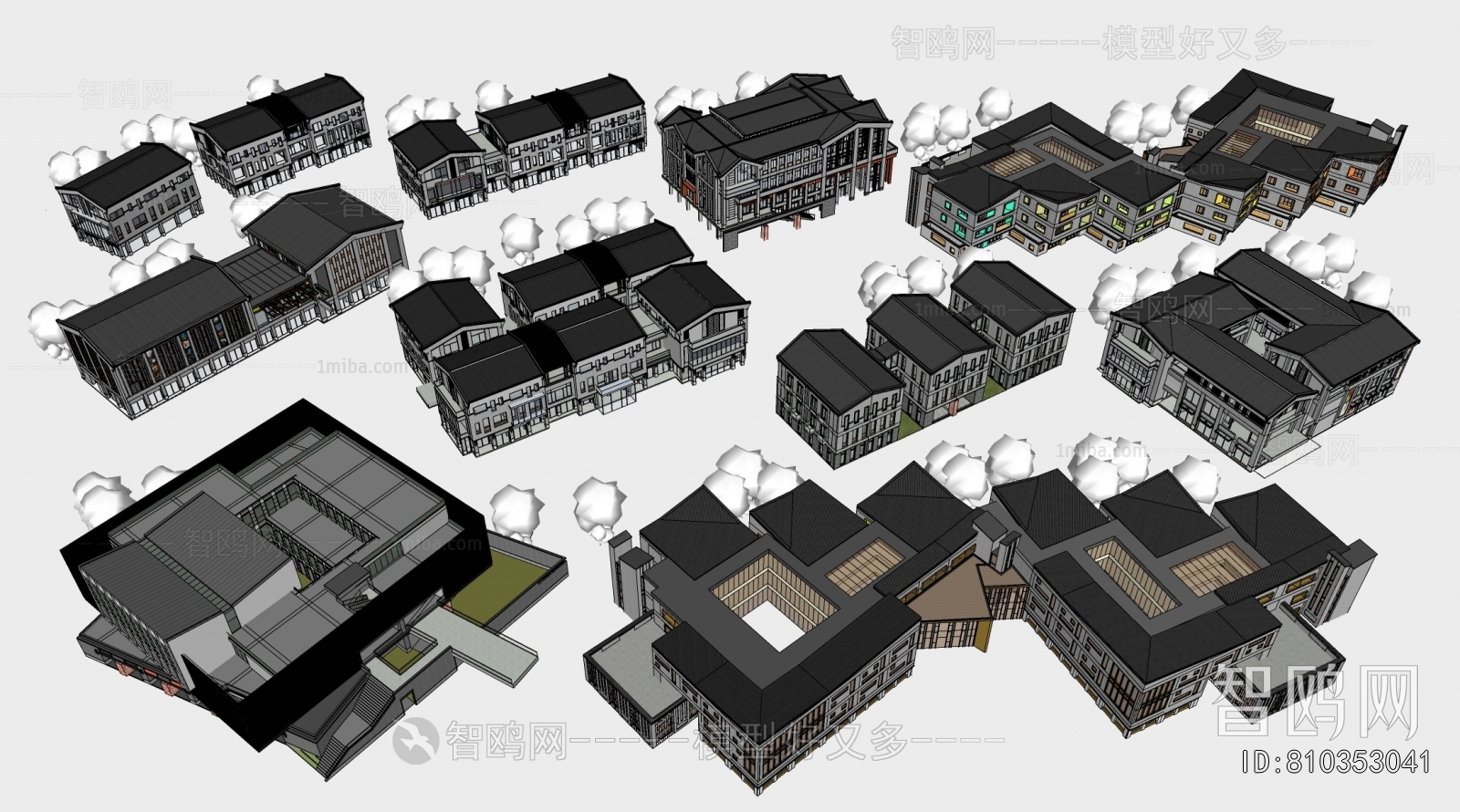 New Chinese Style Appearance Of Commercial Building