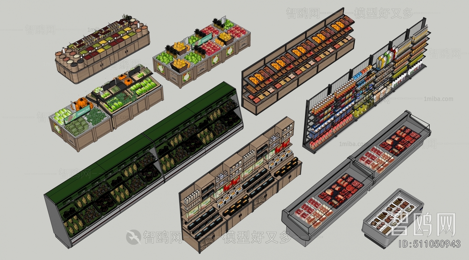 Modern Supermarket Shelf