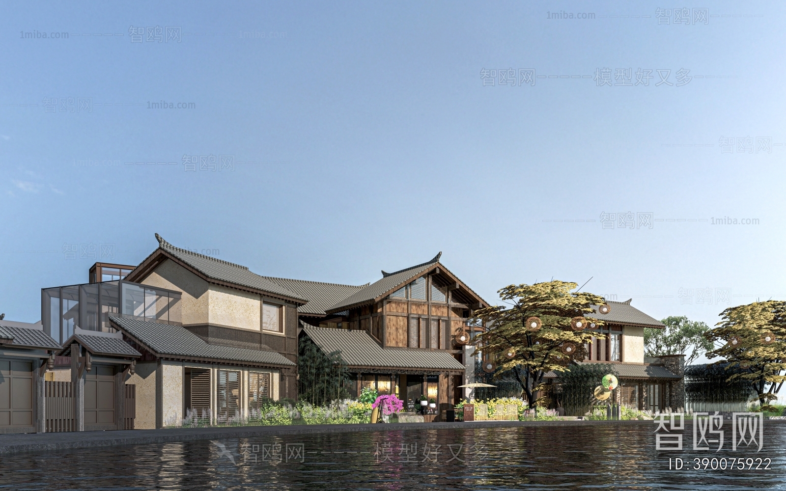 New Chinese Style Appearance Of Commercial Building