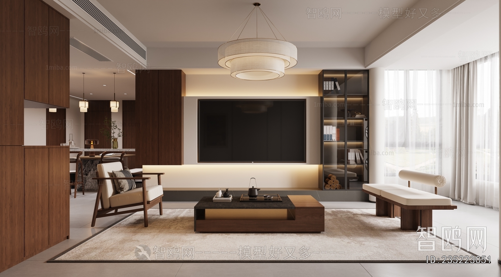 New Chinese Style A Living Room