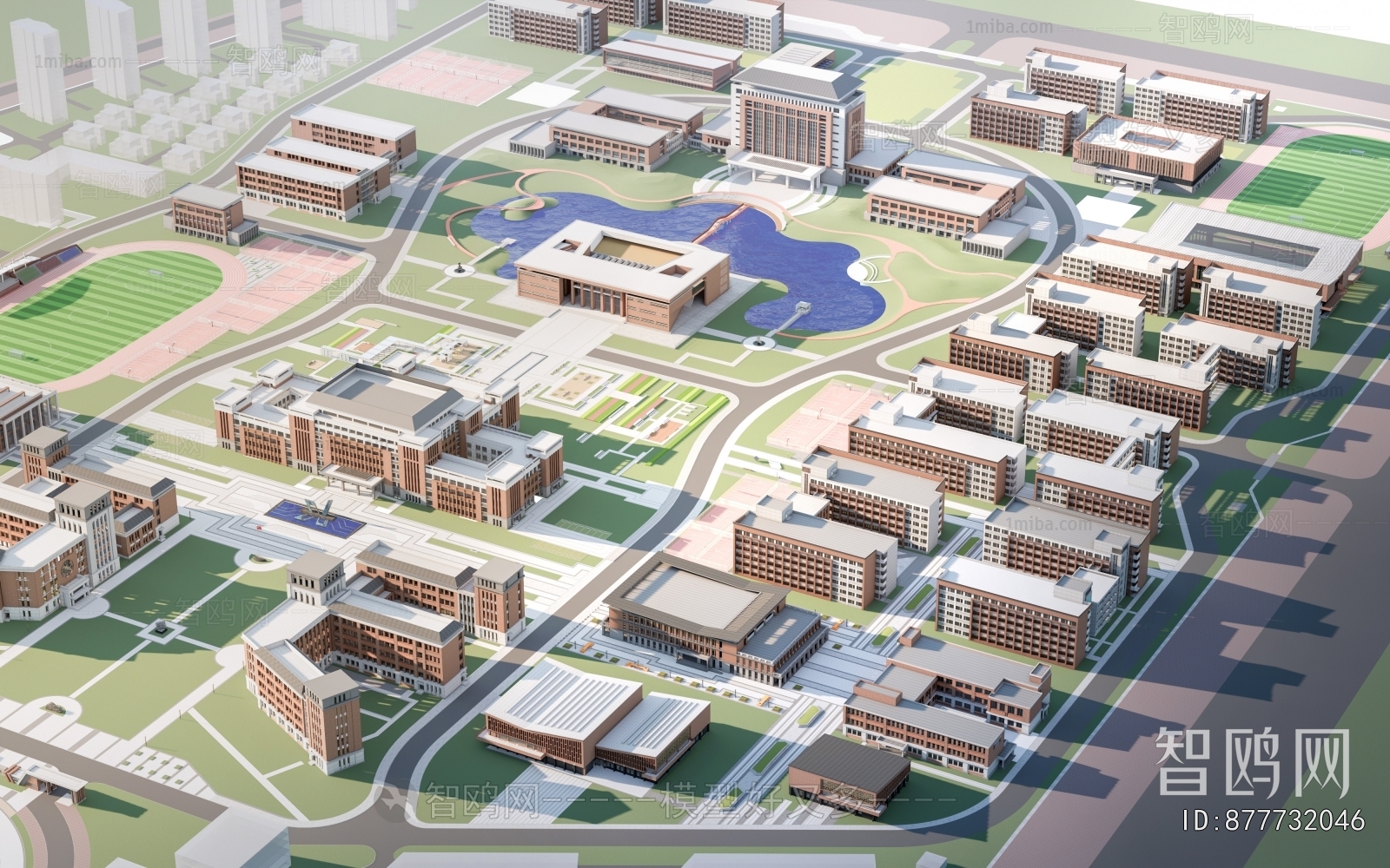 Modern Architectural Bird's-eye View Planning