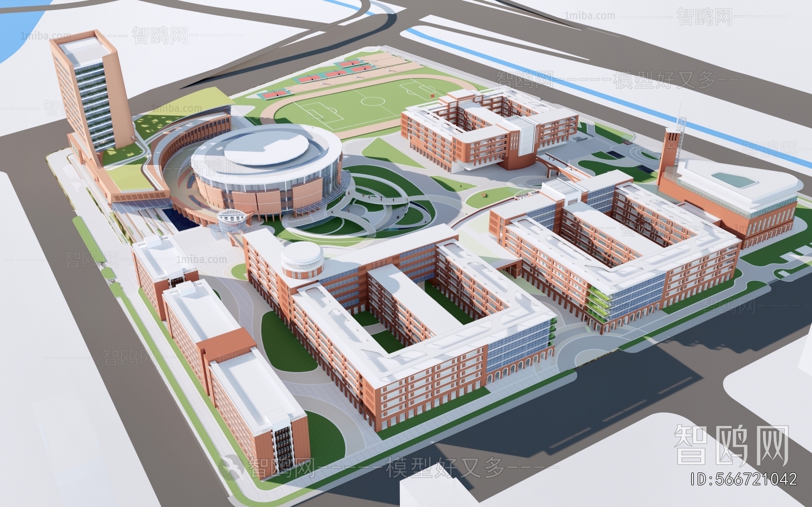 Modern Architectural Bird's-eye View Planning