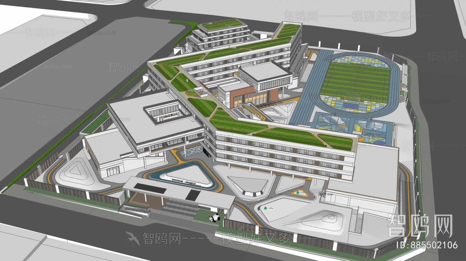 Modern Architectural Bird's-eye View Planning