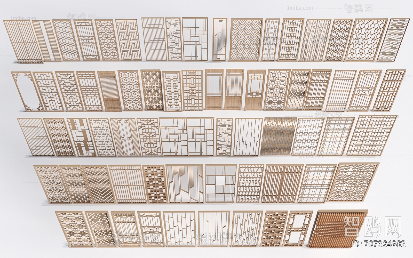 New Chinese Style Wooden Screen Partition