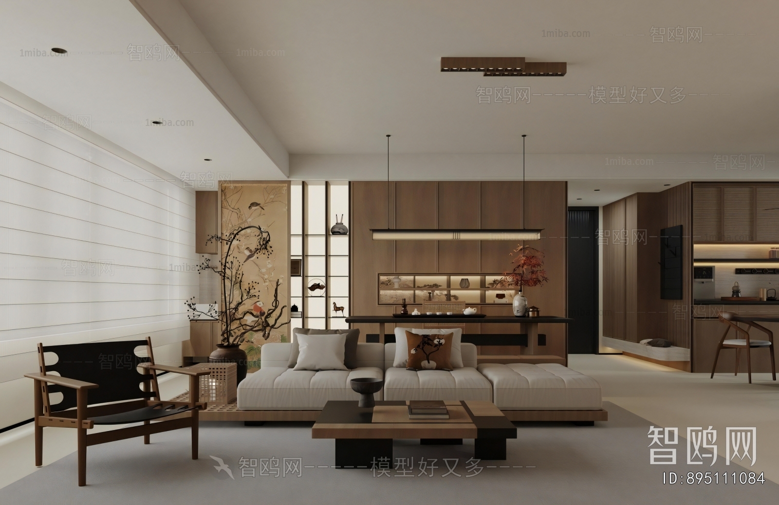 New Chinese Style A Living Room