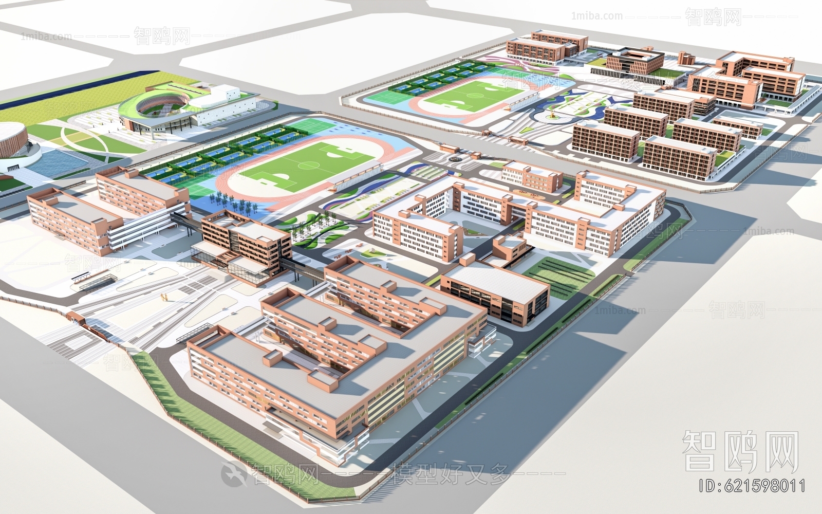 Modern Architectural Bird's-eye View Planning