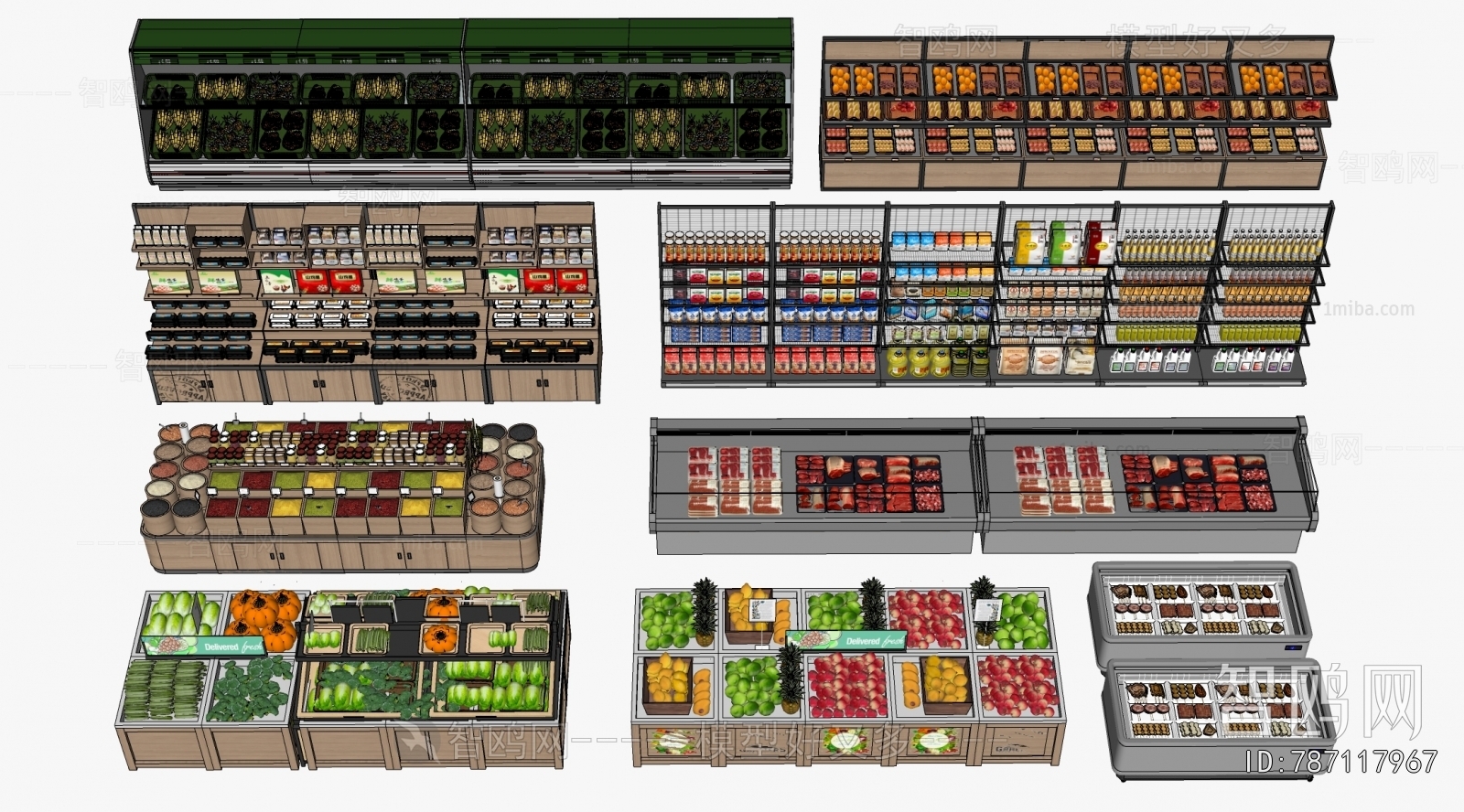 Modern Supermarket Shelf