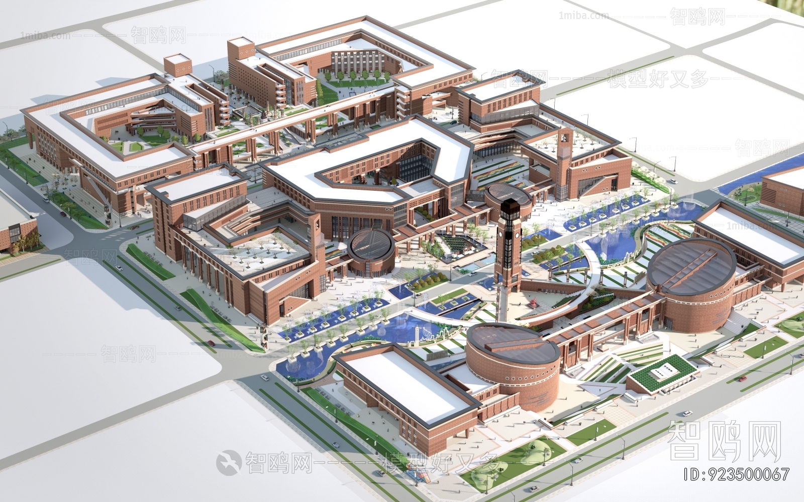 Modern Architectural Bird's-eye View Planning