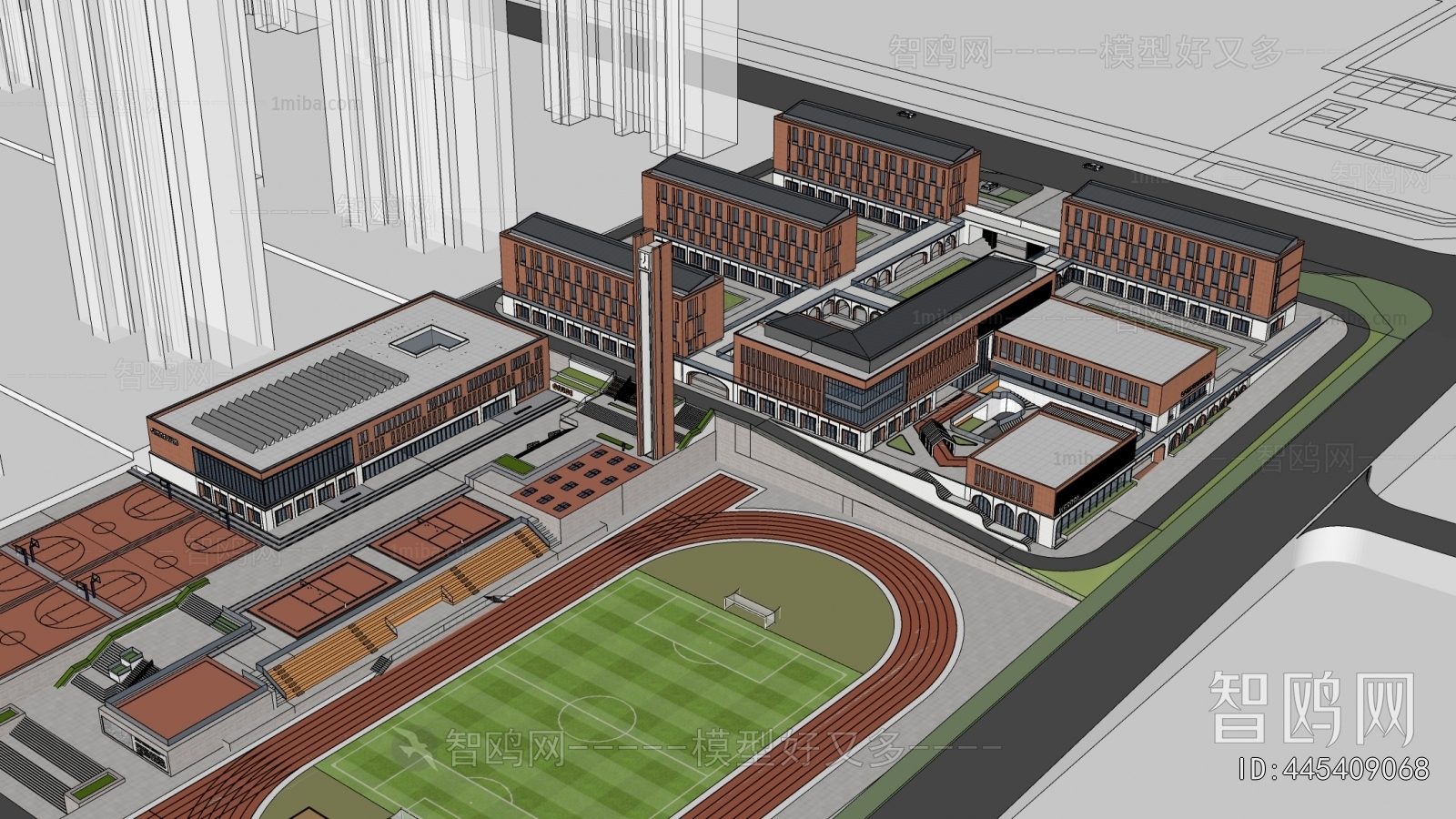 Modern Architectural Bird's-eye View Planning