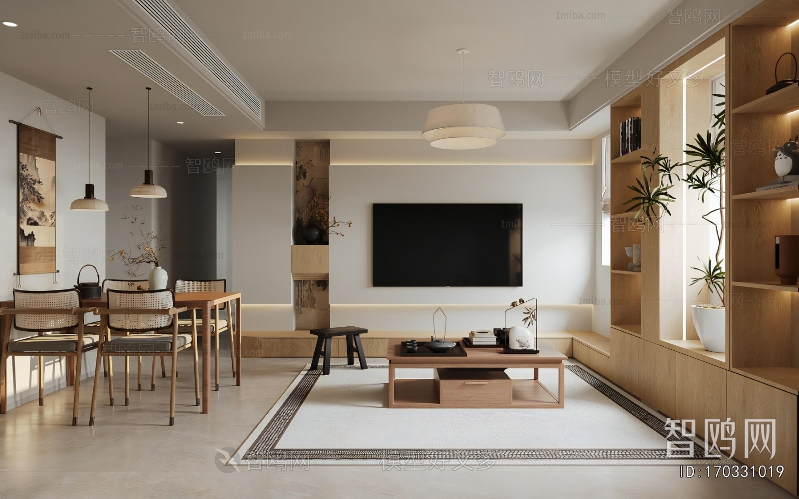 New Chinese Style A Living Room