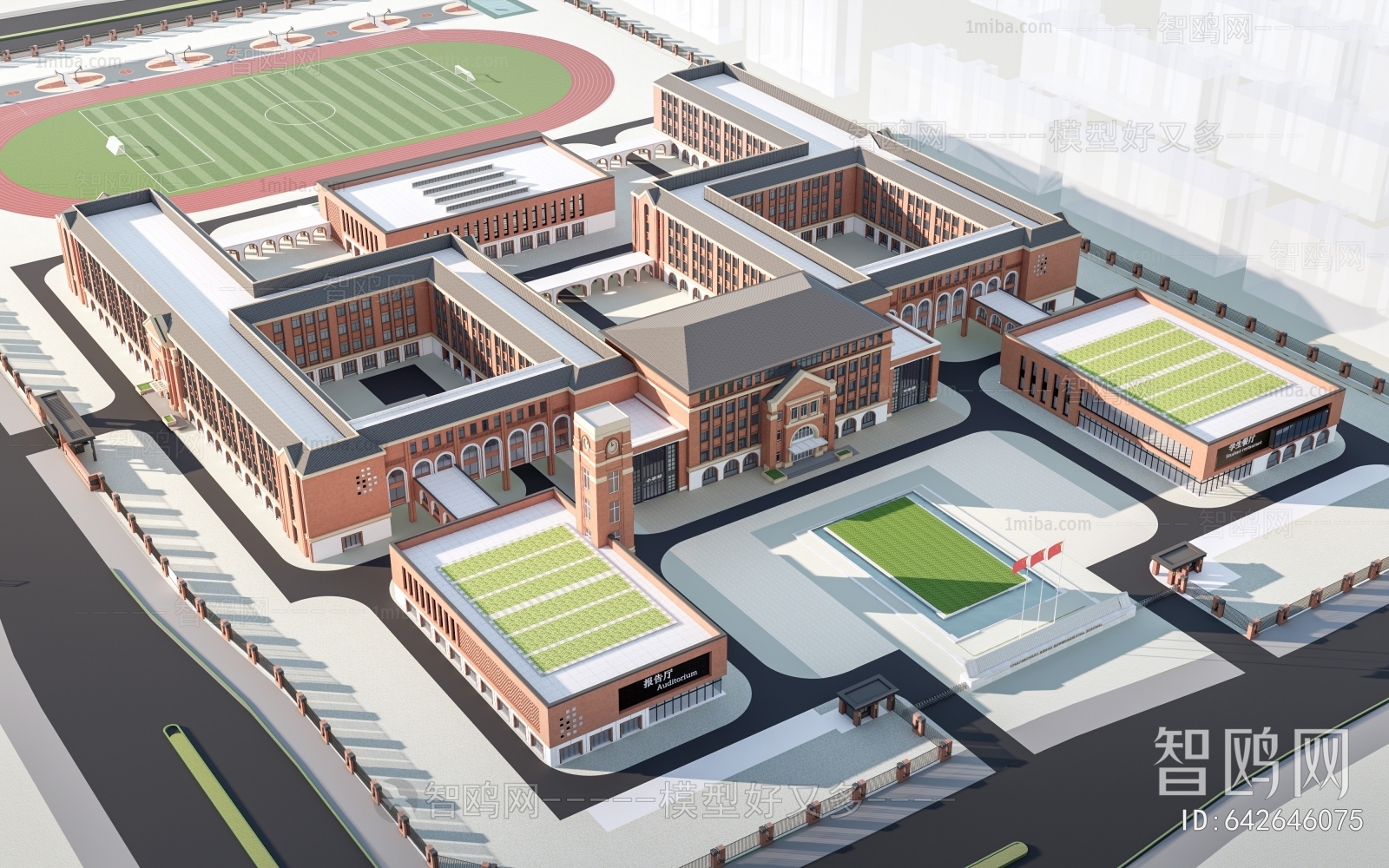 Modern Architectural Bird's-eye View Planning