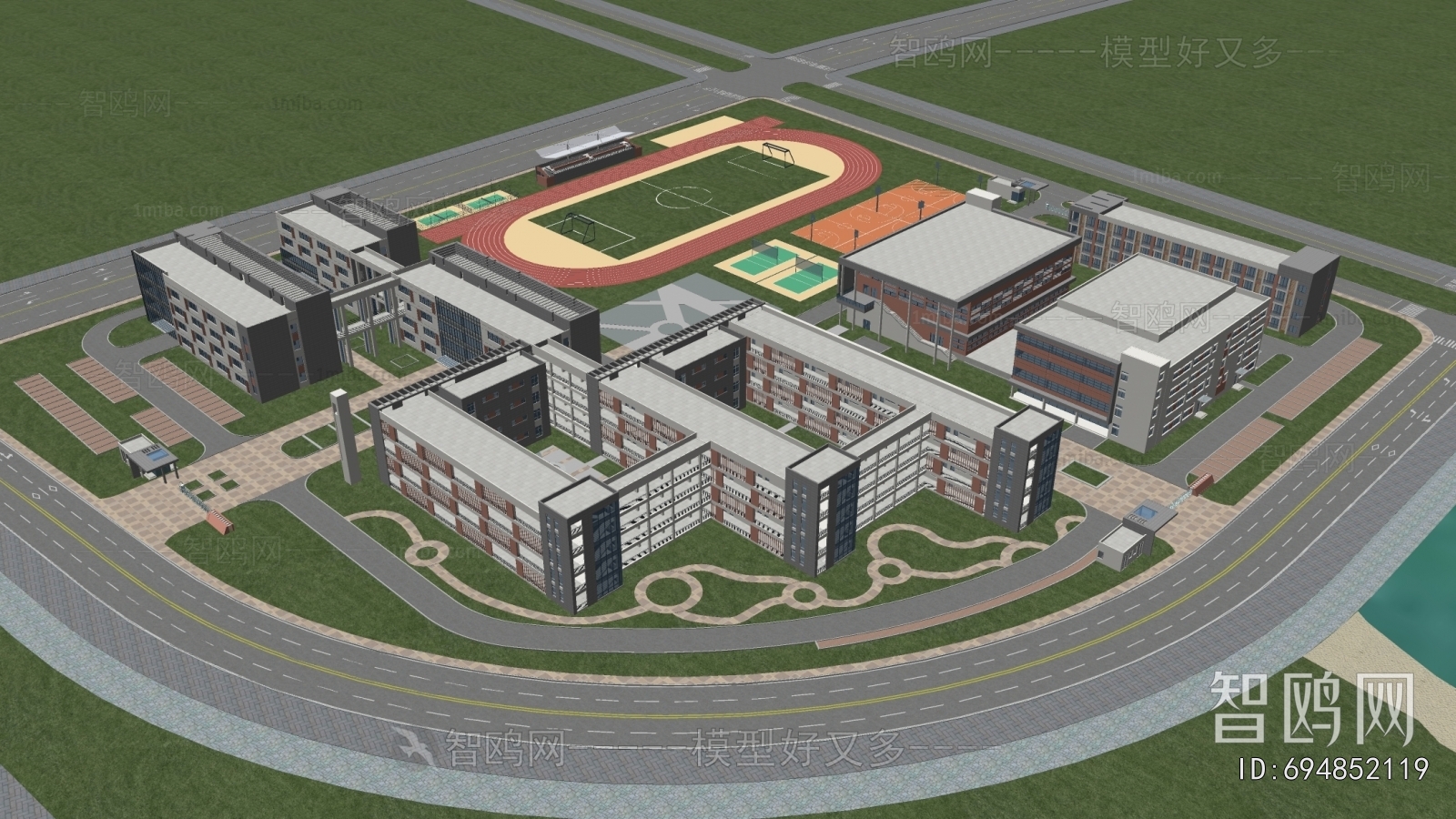 Modern Architectural Bird's-eye View Planning