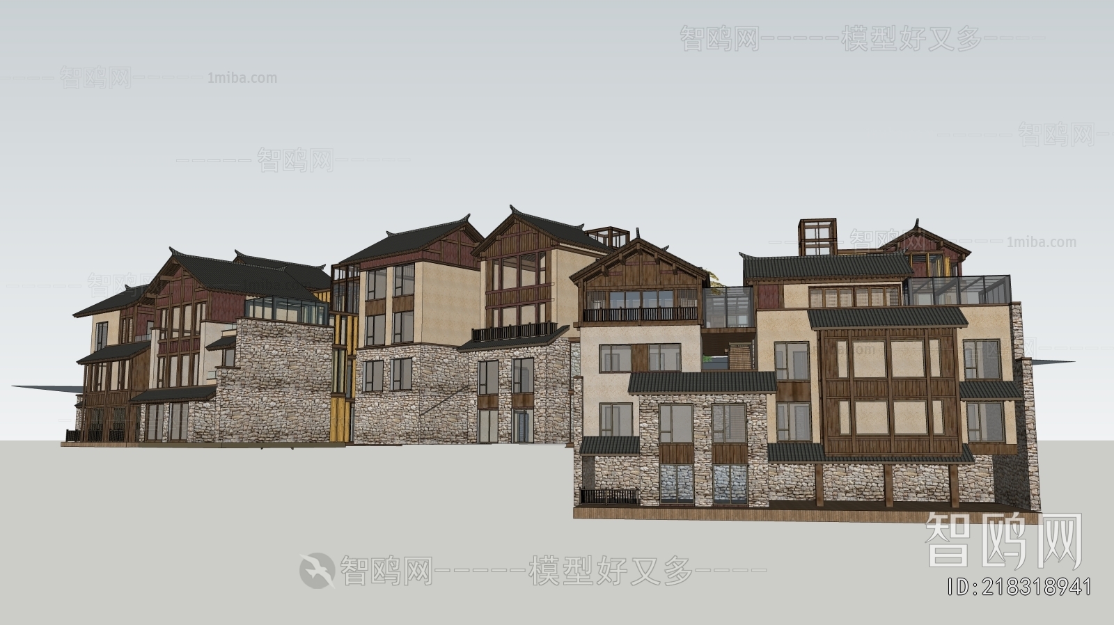 New Chinese Style Appearance Of Commercial Building