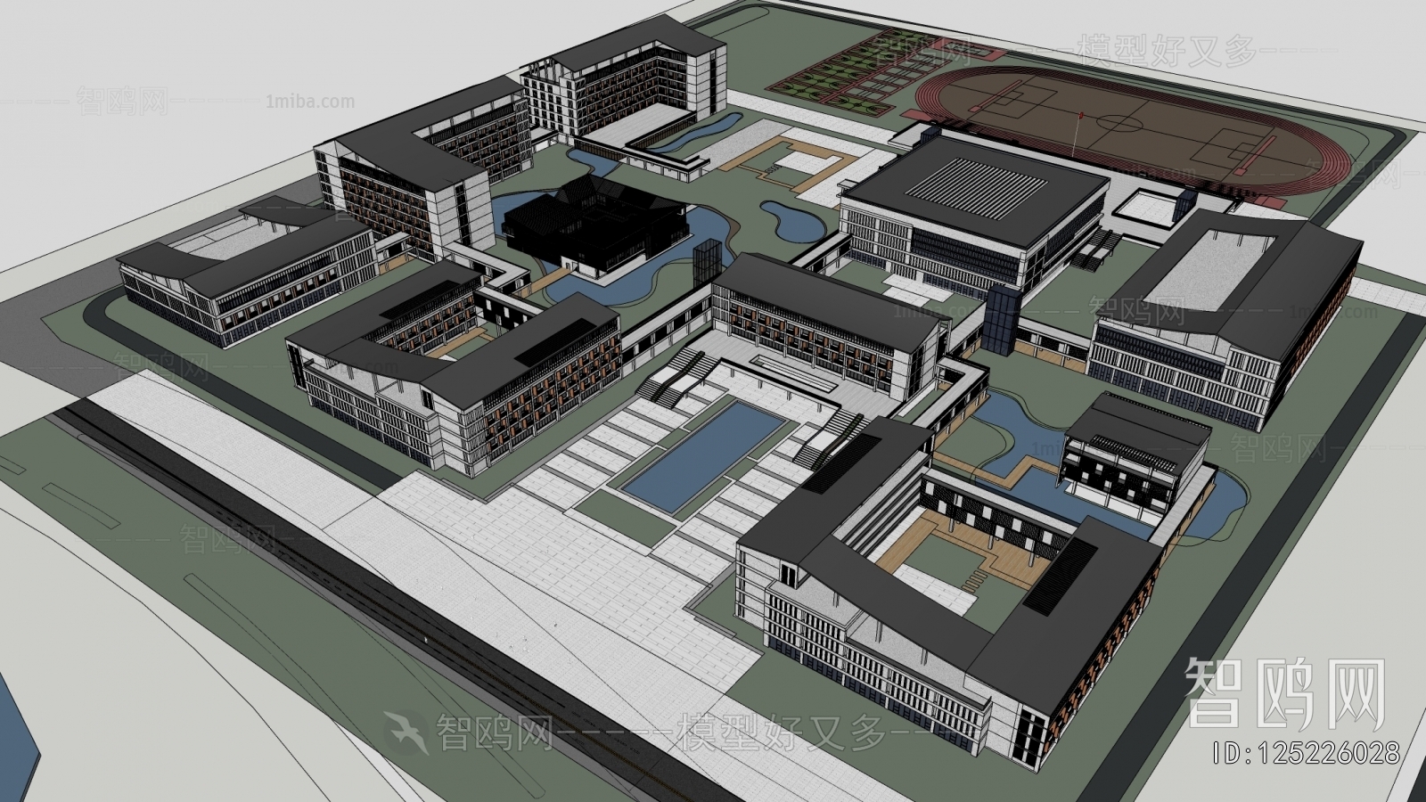 Modern Architectural Bird's-eye View Planning