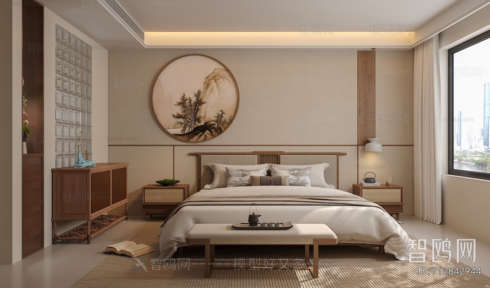 New Chinese Style Bedroom