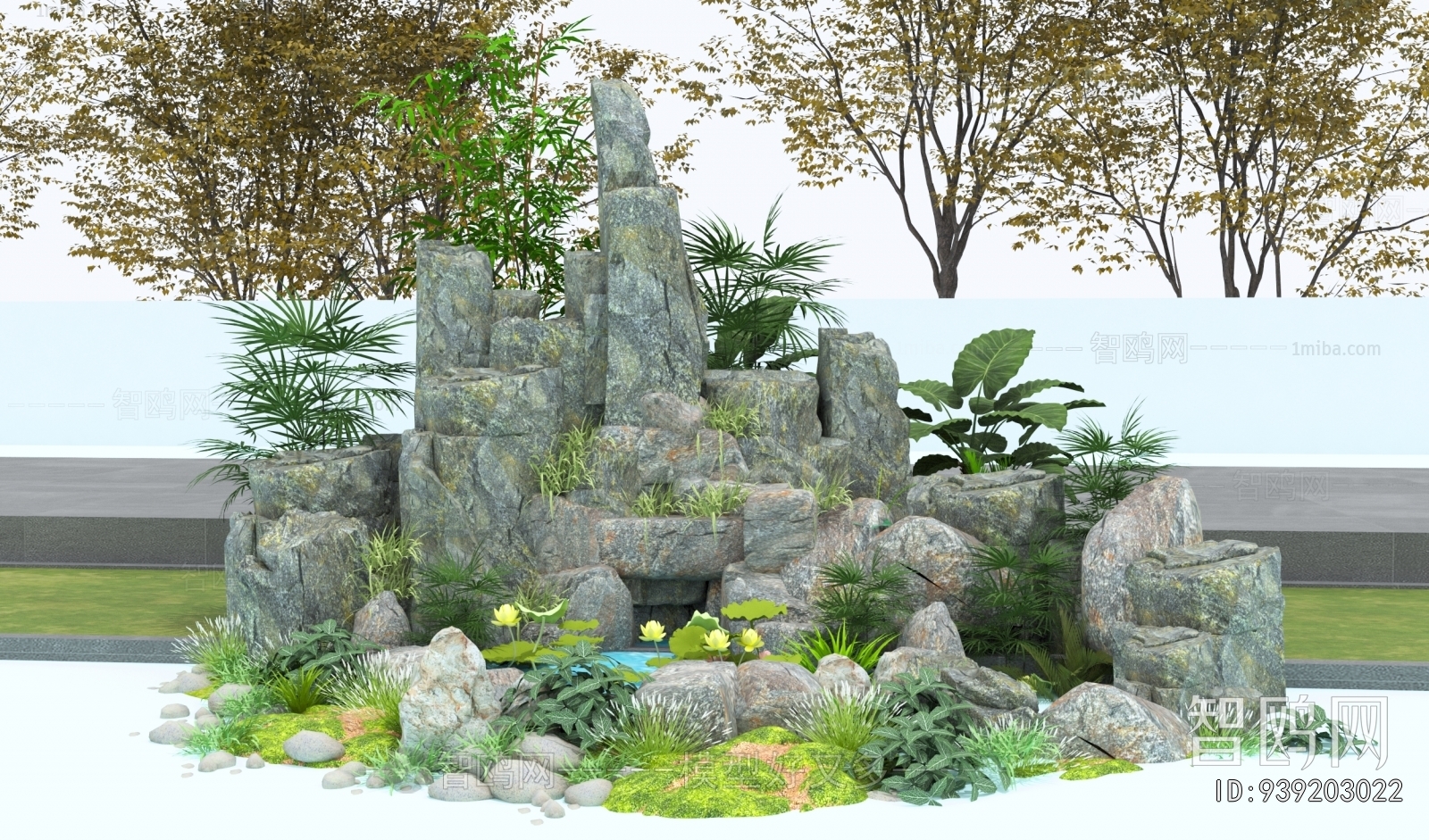 Modern Rockery Waterscape