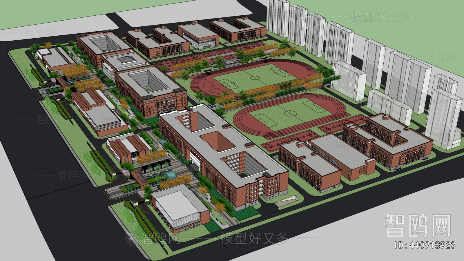Modern Architectural Bird's-eye View Planning