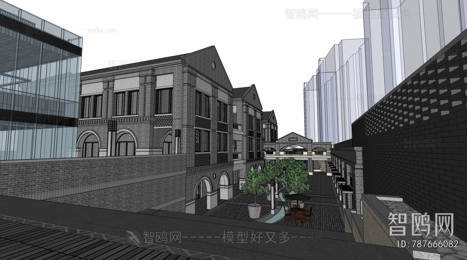 New Chinese Style Appearance Of Commercial Building