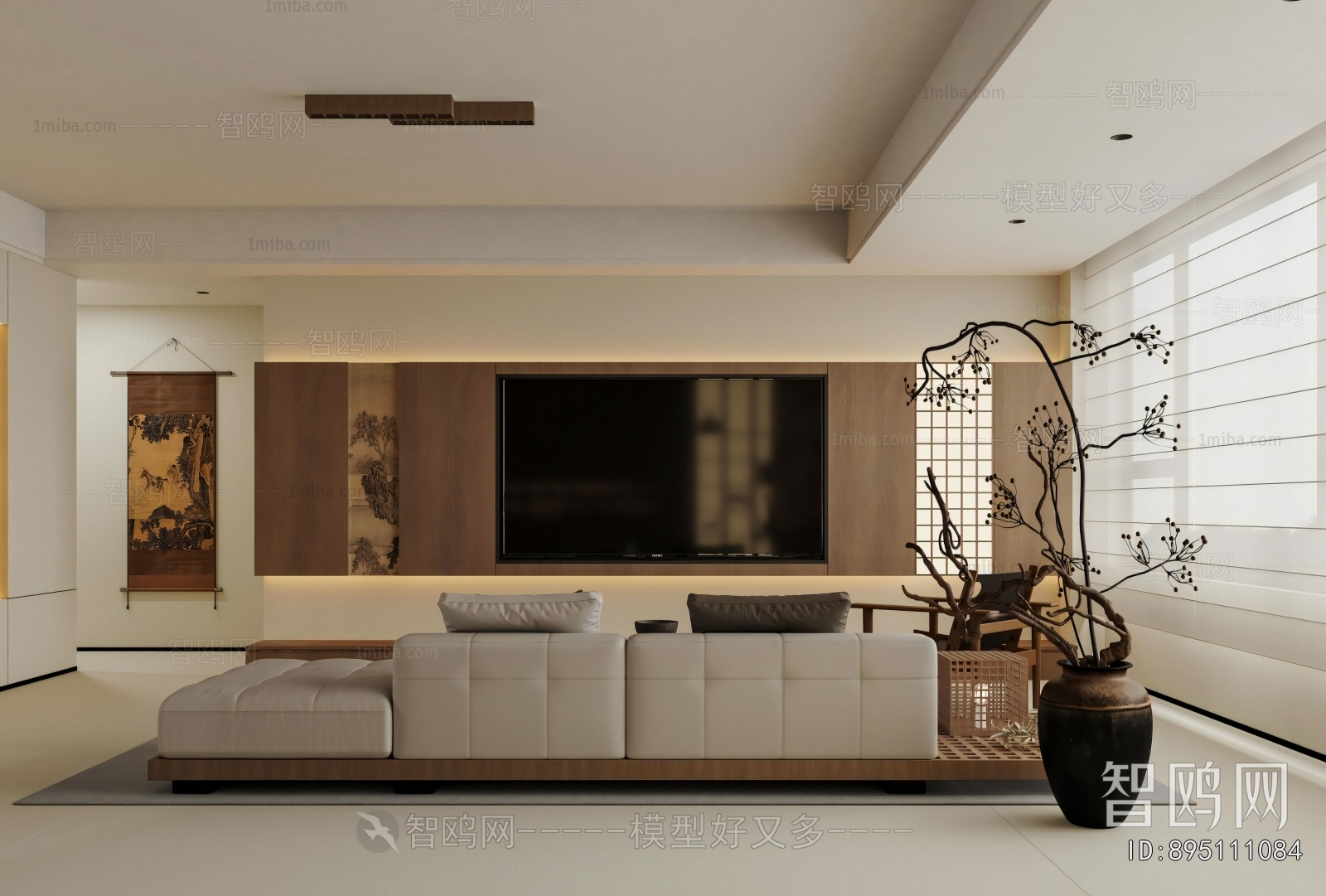 New Chinese Style A Living Room