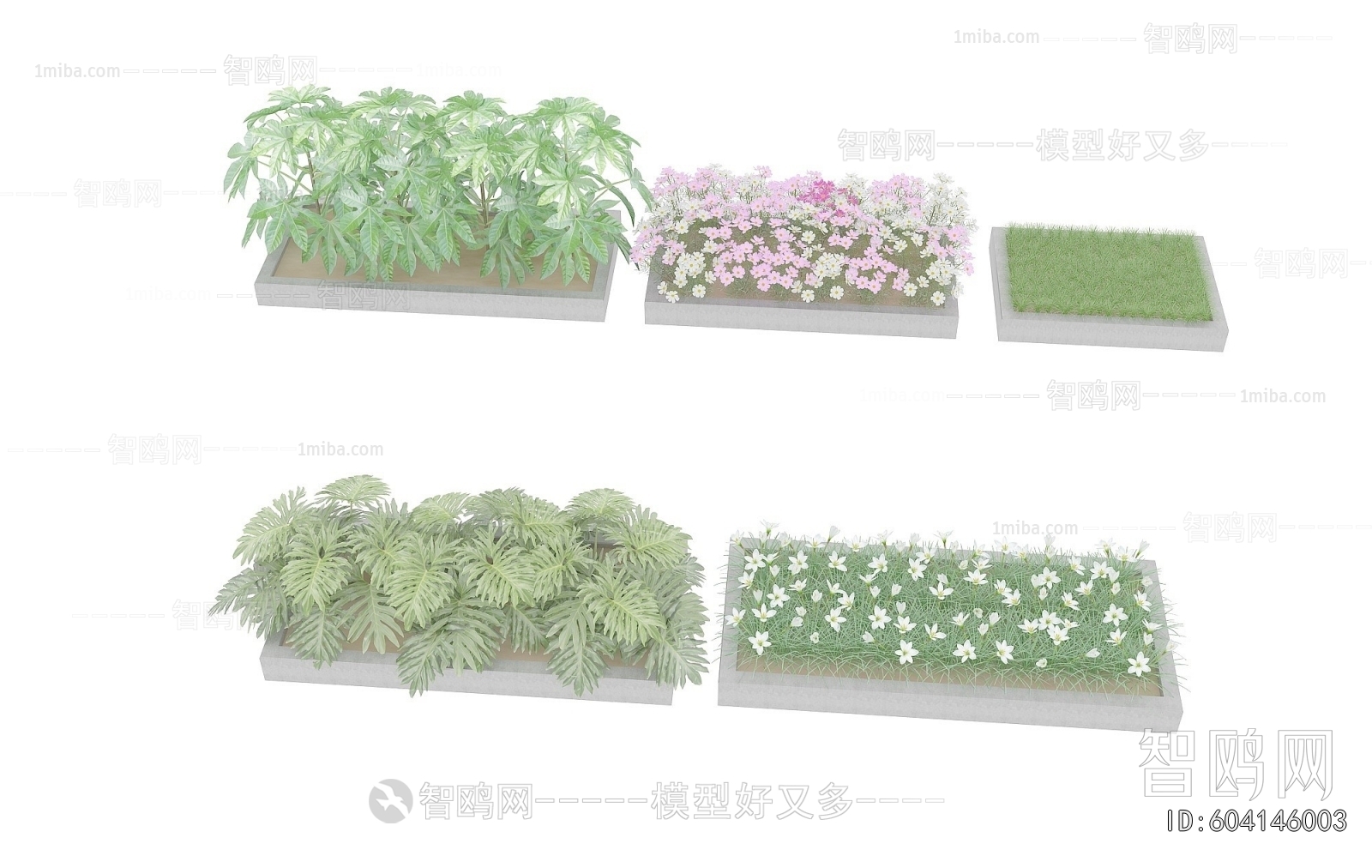 Modern Flowers And Grass