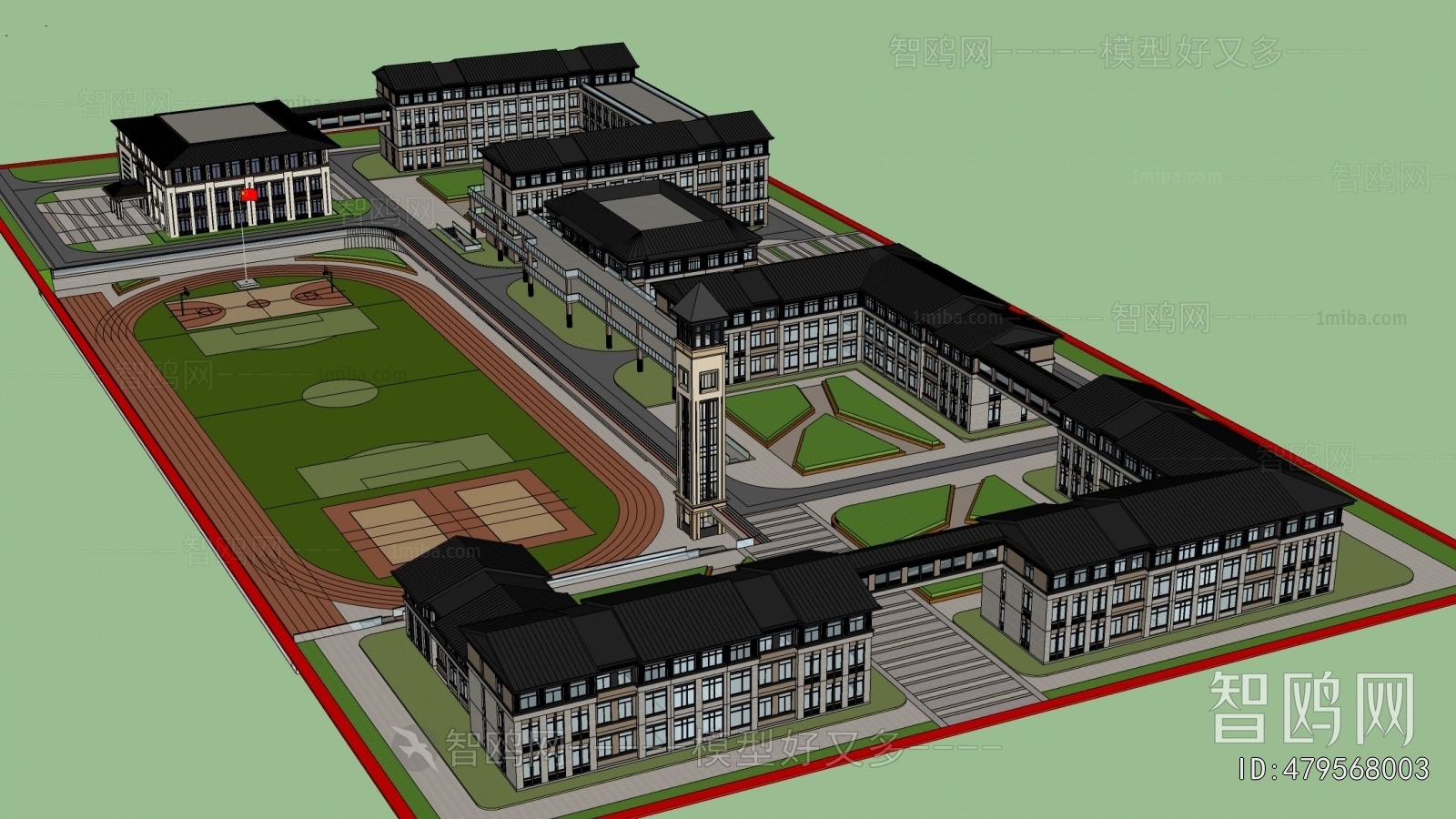 Modern Architectural Bird's-eye View Planning
