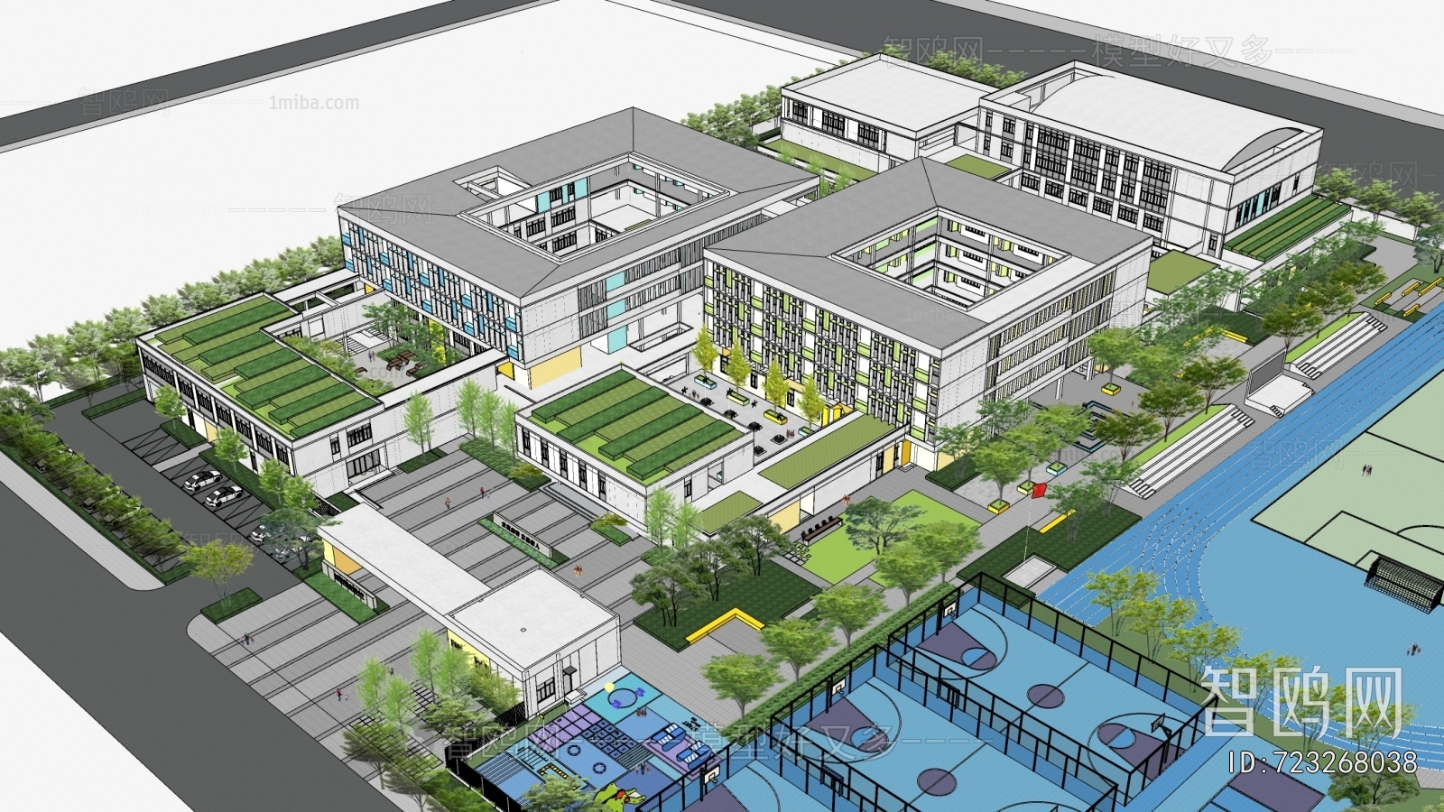 Modern Architectural Bird's-eye View Planning