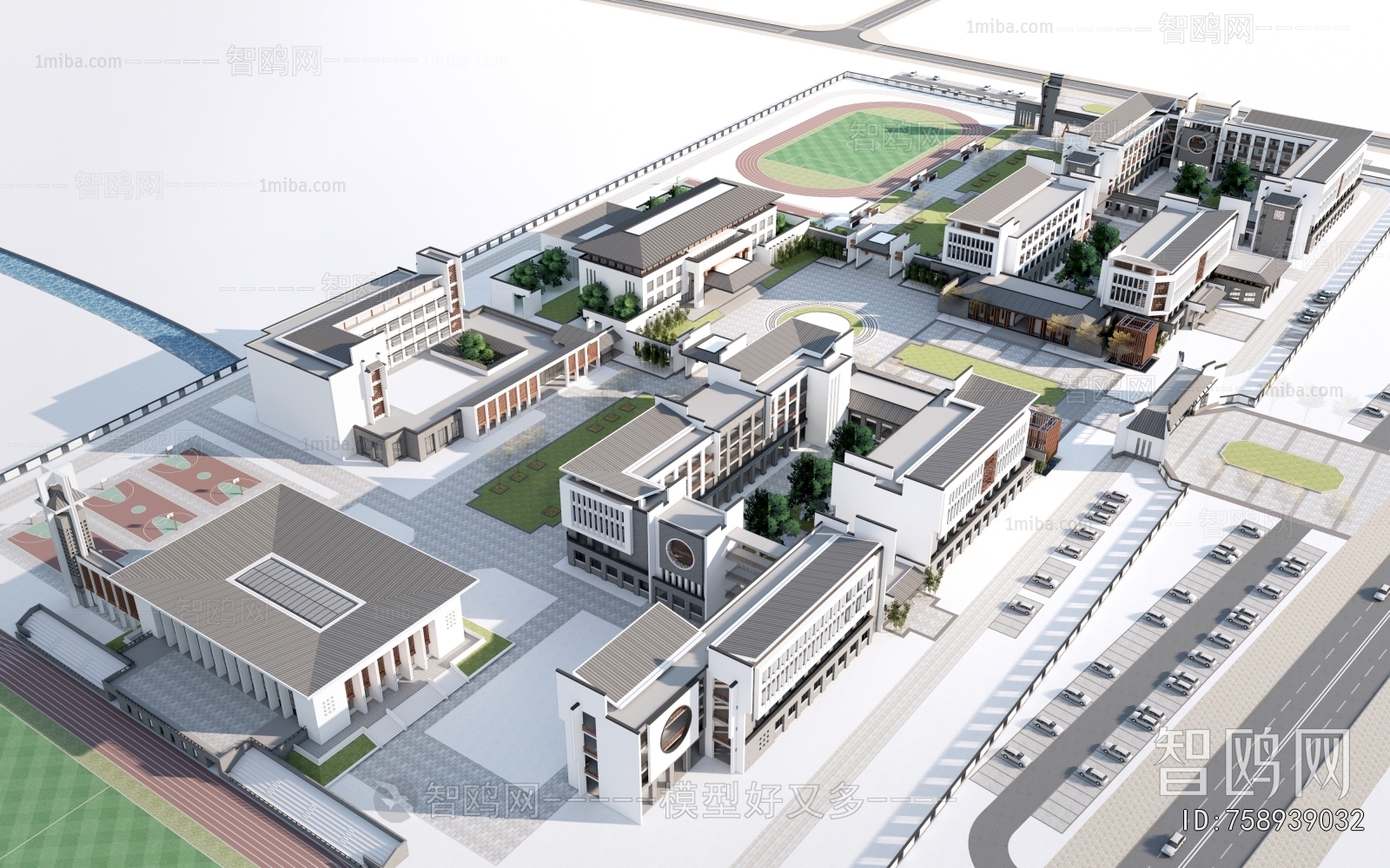 Modern Architectural Bird's-eye View Planning