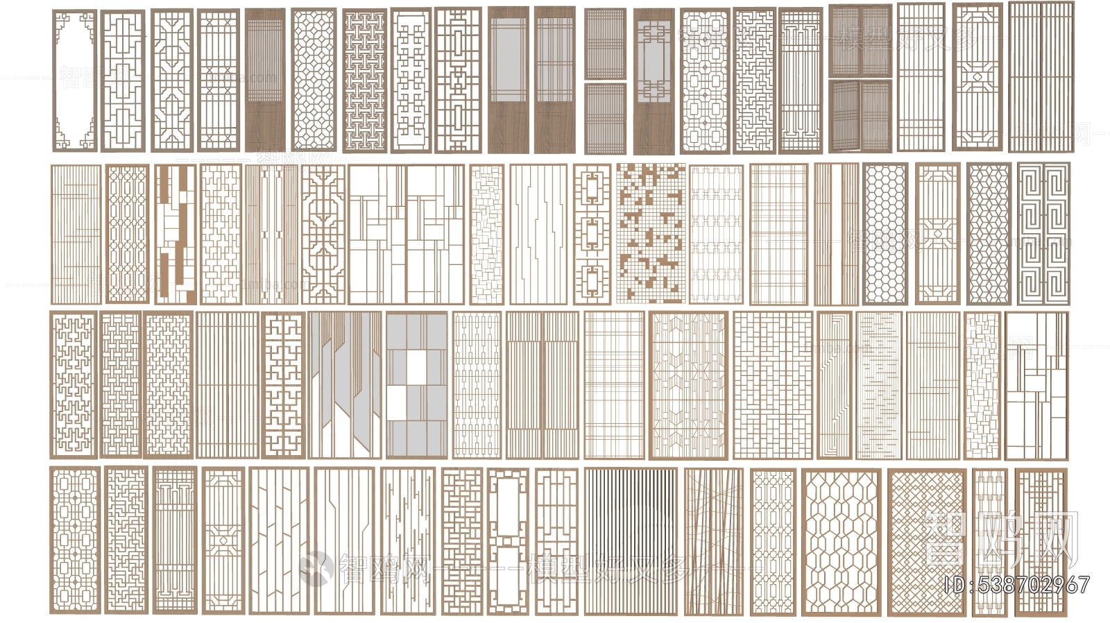 New Chinese Style Wooden Screen Partition
