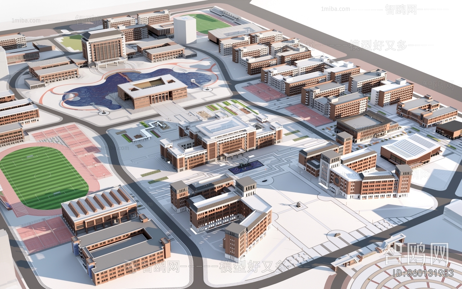 Modern Architectural Bird's-eye View Planning