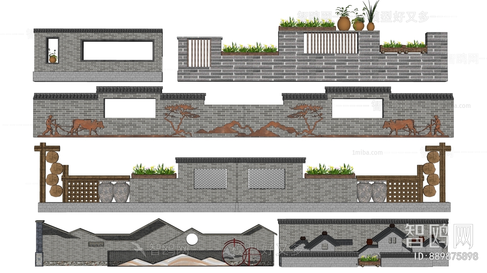 New Chinese Style Landscape Wall