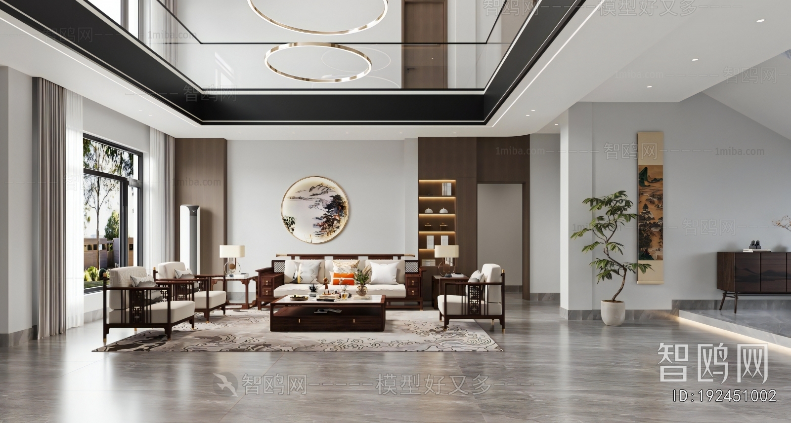 New Chinese Style A Living Room