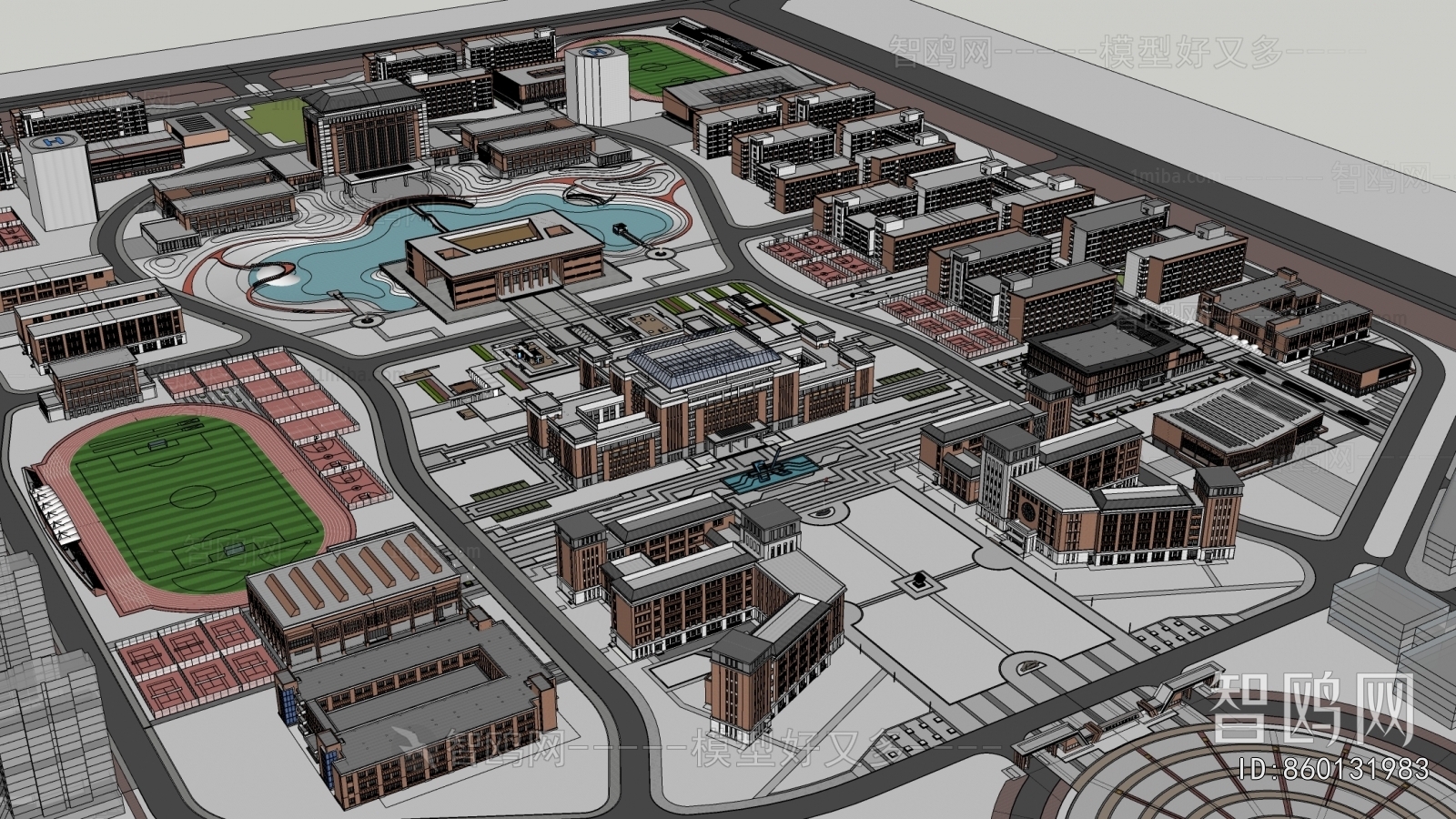 Modern Architectural Bird's-eye View Planning
