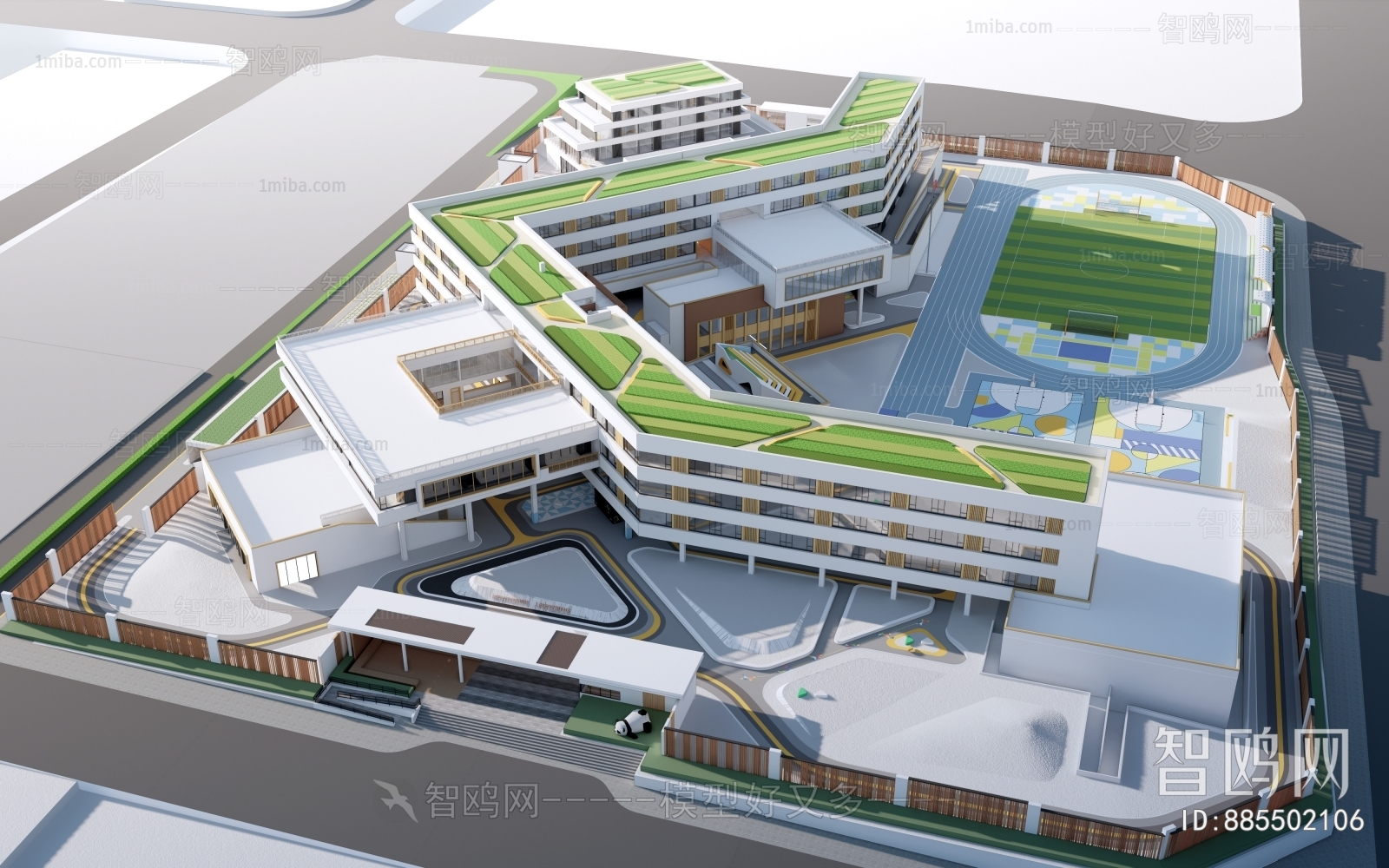 Modern Architectural Bird's-eye View Planning